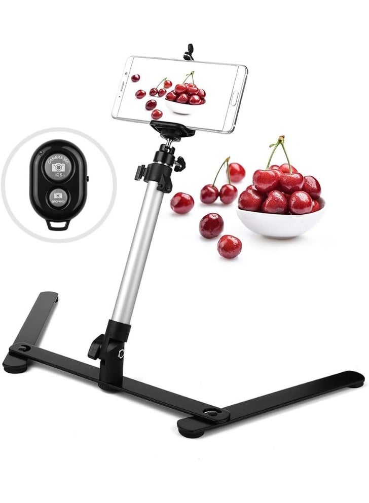 YZMA GLOBAL Adjustable Overhead Phone Stand for Photography & Video Recording, Tabletop Copy Stand Phone Holder, Flexible Desktop Tripod Mount for Live Streaming, YouTube, Vlog & Content Creation - Image 1